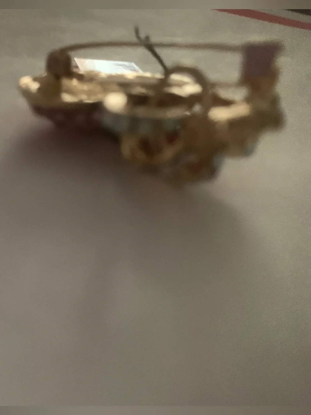 Betsey Johnson Pink Crystal Heart with Gold Crown Pendant